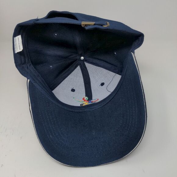 Beijing Olympics 2008 Slideback Hat Blue Adjustable Embroidered Logo - Picture 9 of 11